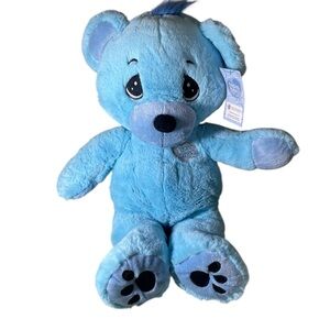 Precious Moments Baby Blue Bear Stuffed Plush Large 18Inch With Tags Embroidered